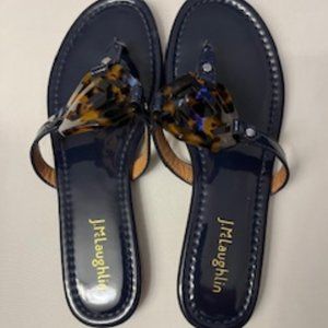 J.McLaughlin navy patent leather sandal